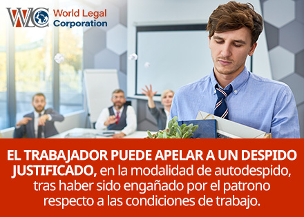 El despido justificado se puede aplicar cuando el empleador no cumpla con lo establecido en el contrato. Joven Trabajador Aplica Despido Justificado por Haber sido Engañado.
